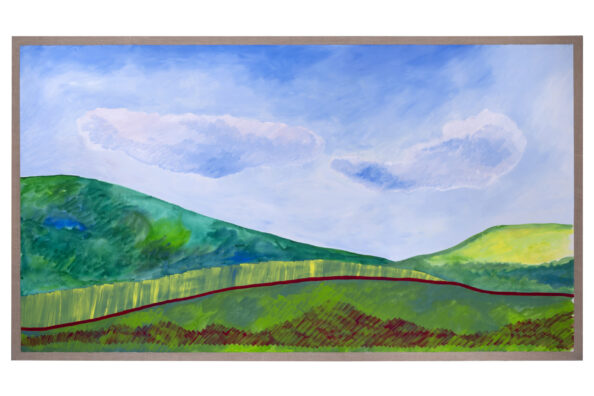 Green Shadow 5, 2024 Gouache resonance su carta artistico Fabriano grana dolce, cm 265 x 150